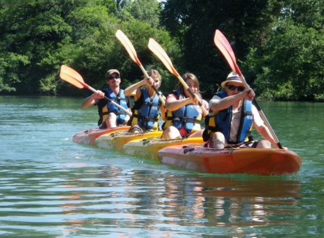 Kayak en canoa en el Landes 